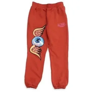 Von Dutch Pants Von Dutch Mens Flying Eyeball Graphic Print Jogger Sweatpants Orange Poshmark